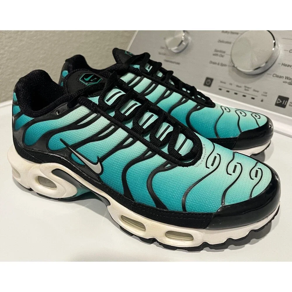 Nike Air Max Plus TN Aqua Gradient Running Shoes Men’s US 7.5 Black Teal